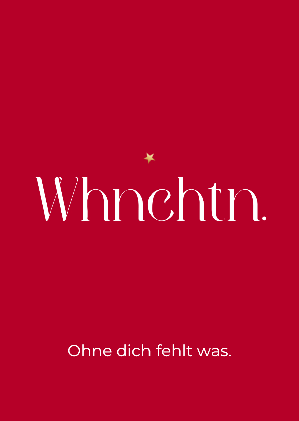 Weihnachtskarten - Weihnachtskarte 'Whnchtn'